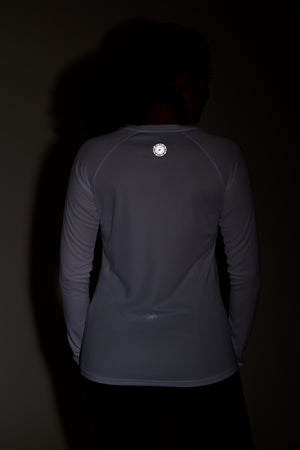 Women's Long Sleeve Running T-Shirt - White