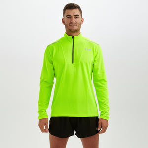 Men's Lightweight Thermal Running Top - Lime Green