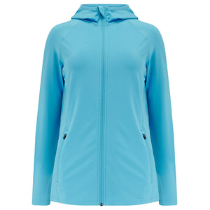 Women's Thermal Running Hoodie - Light Blue