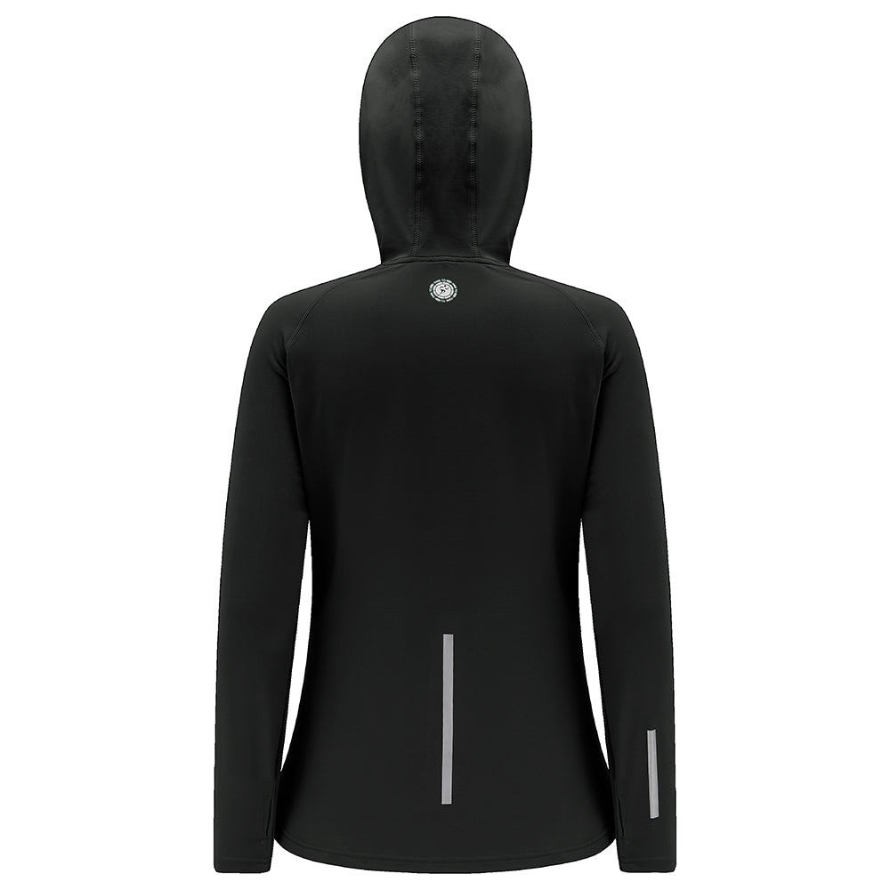 Women's Thermal Running Hoodie - Black