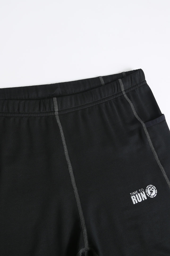 Men's Reflective Tights - Black/Lime