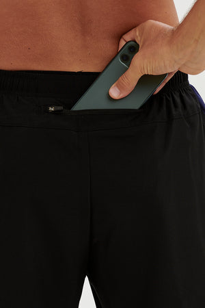 Men's Trail Shorts - Black/Blue