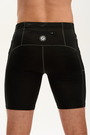 Men's Compression Half Tights - Black