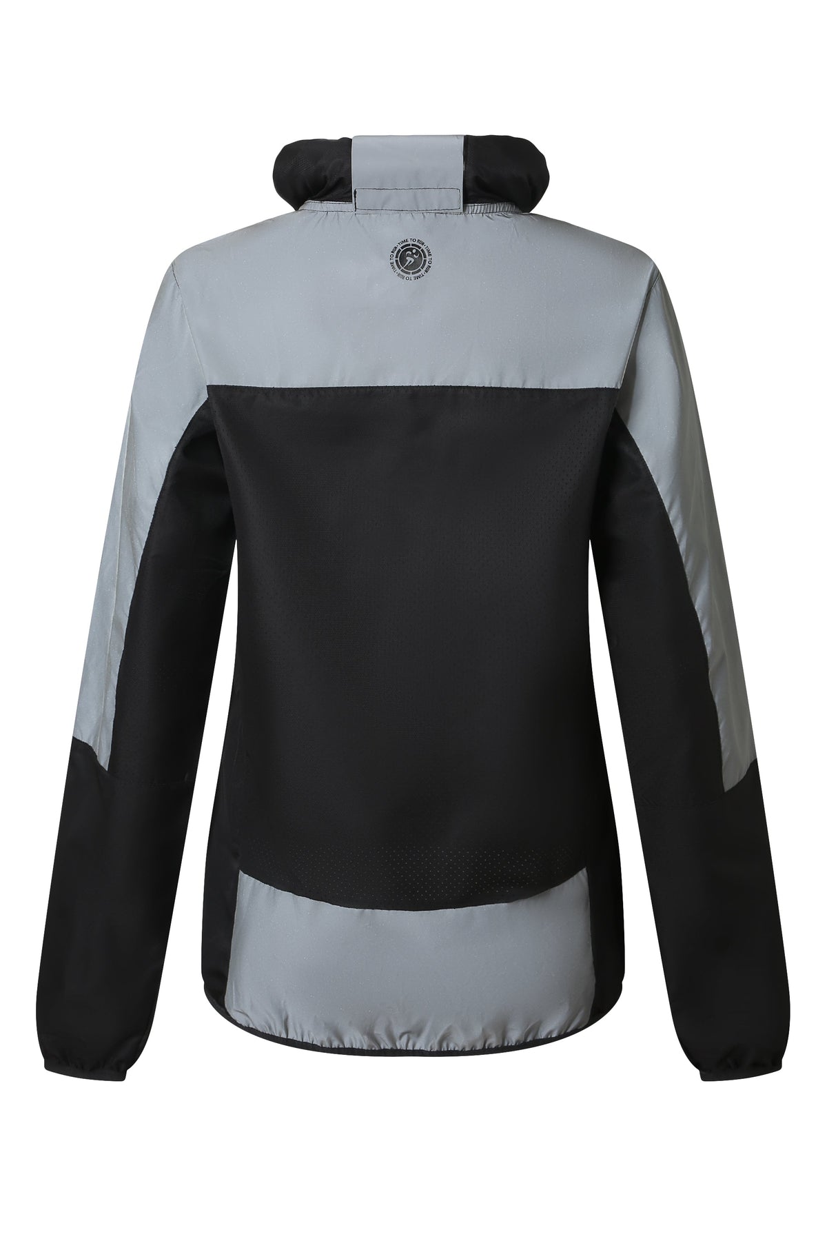 Women's Windproof High-Visibility Jacket - Black/Lime