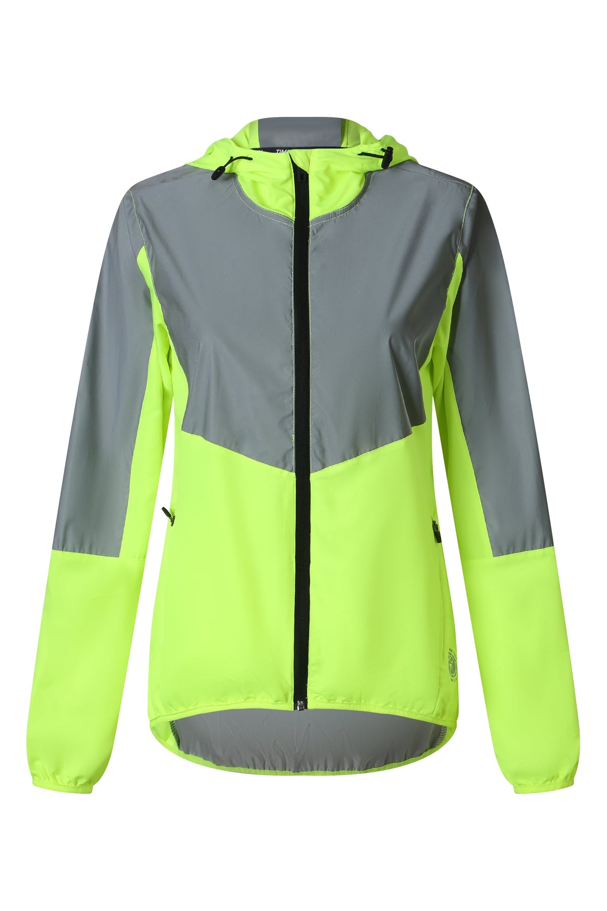 Women's Windproof High-Visibility Jacket - Lime Green
