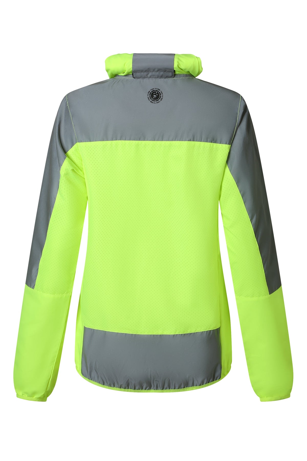Women's Windproof High-Visibility Jacket - Lime Green