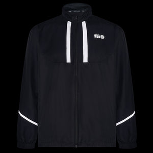 Men's Windproof Reflective Running Jacket - Black