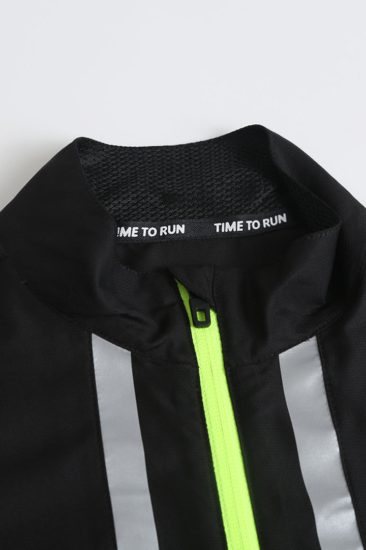 Women's Windproof Jacket - Black/Lime