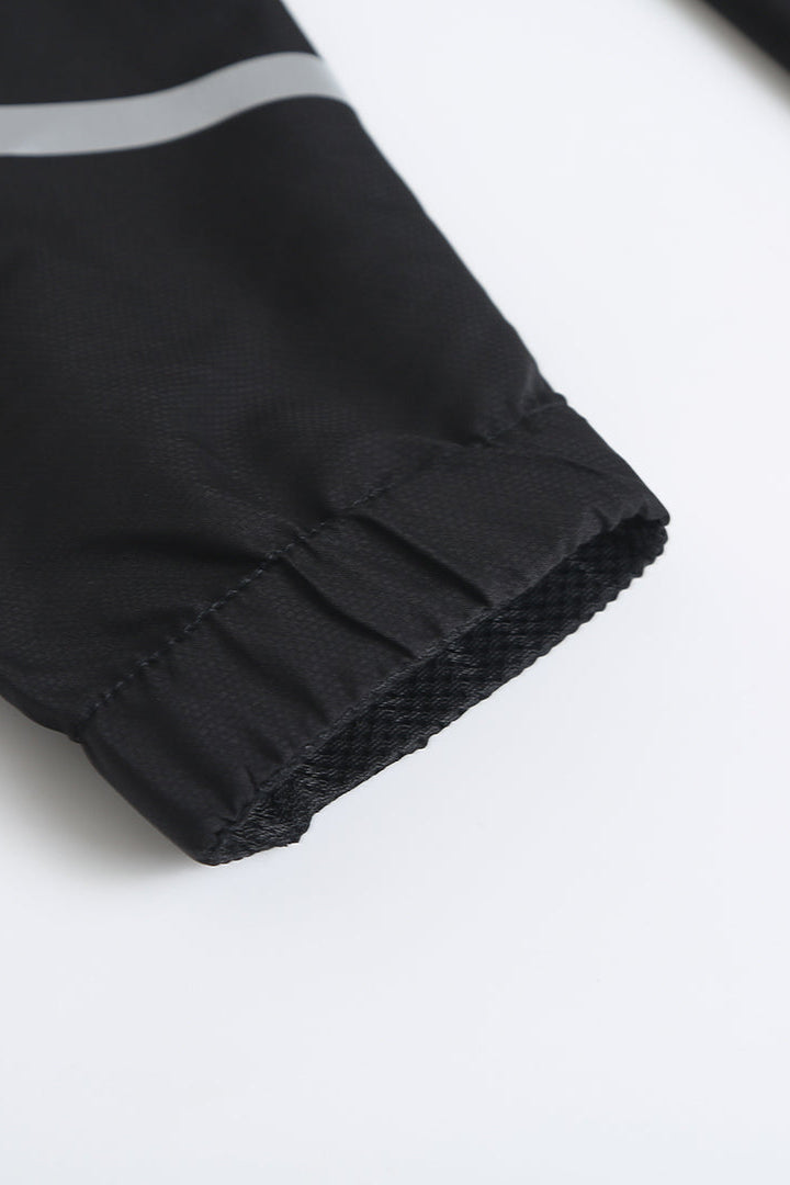 Women's Windproof Jacket - Black/Lime