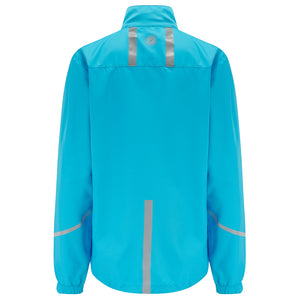 Women's Windproof Reflective Running Jacket - Light Blue