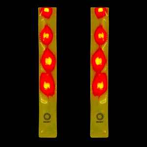 Reflective Running Armbands With High Visbility LEDs Pack of Two