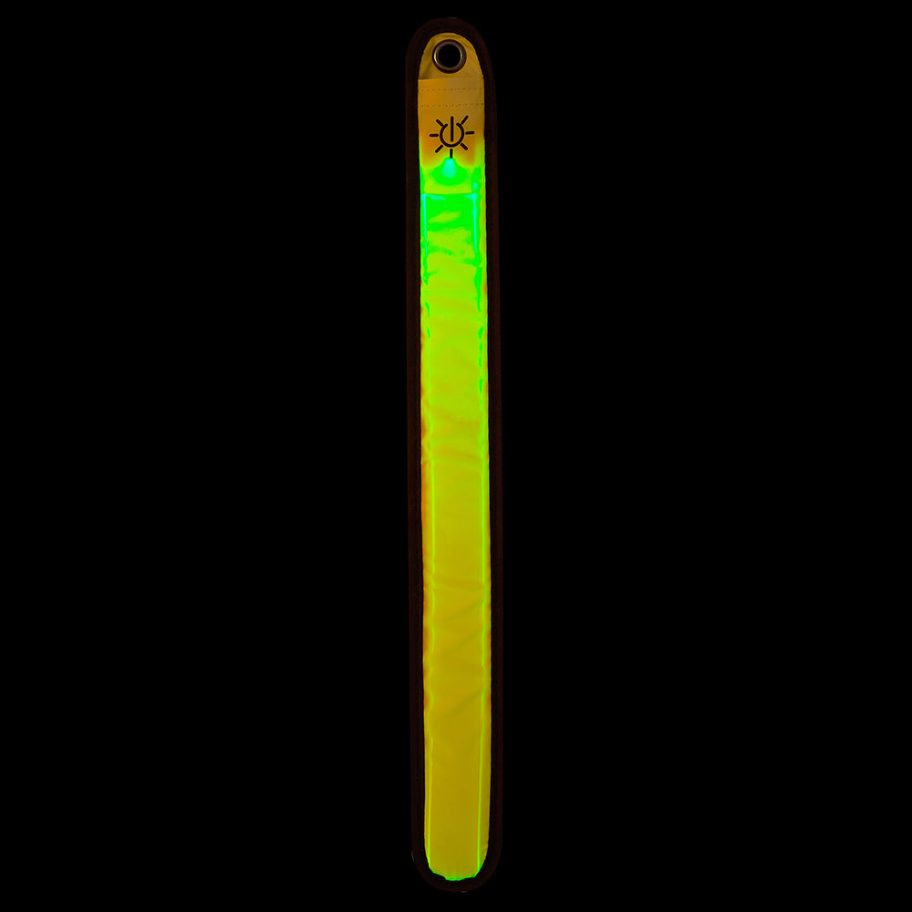 High Visibility Reflective Running Cycling LED Armband Pack of Two Green