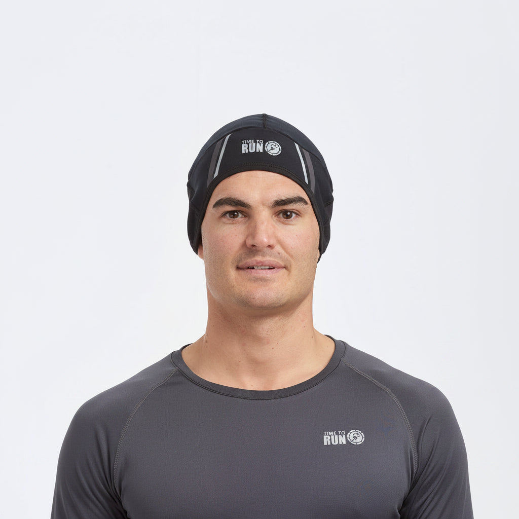 Windproof Pro Spirit Reflective Running/Cycling Hat - Black