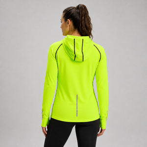 Women's Running Hoodie-Thermal Lime