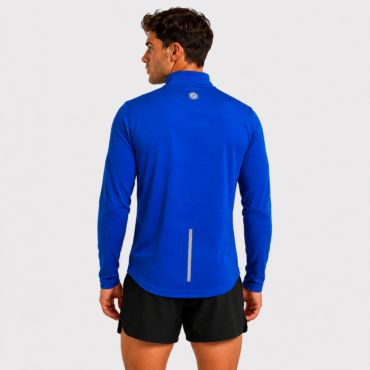 Men's Lightweight Thermal Running Top - Steel Blue