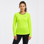 Women's Long Sleeve Running T-Shirt - Lime Green