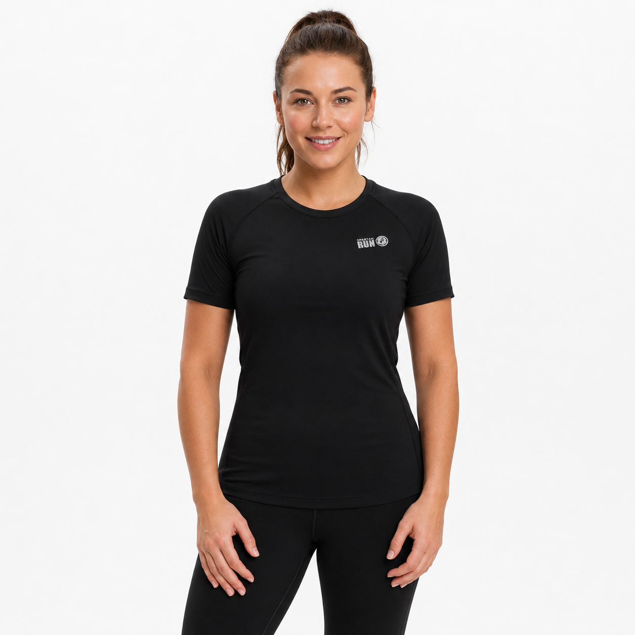 Women's Short Sleeve Running T-Shirt - Black