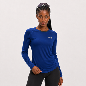 Women's Long Sleeve Running T-Shirt - Navy