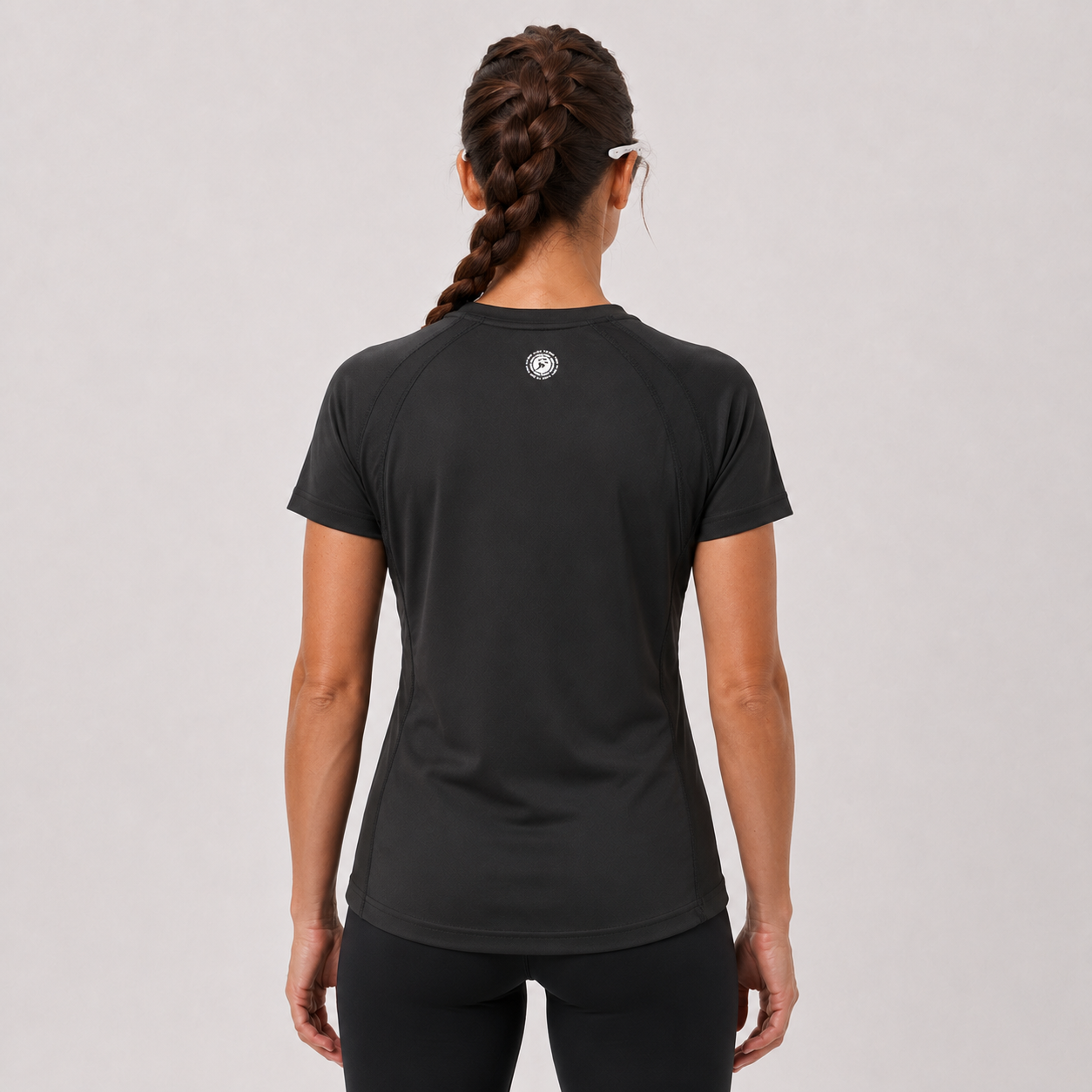 Women's Short Sleeved Running T-Shirt - Black