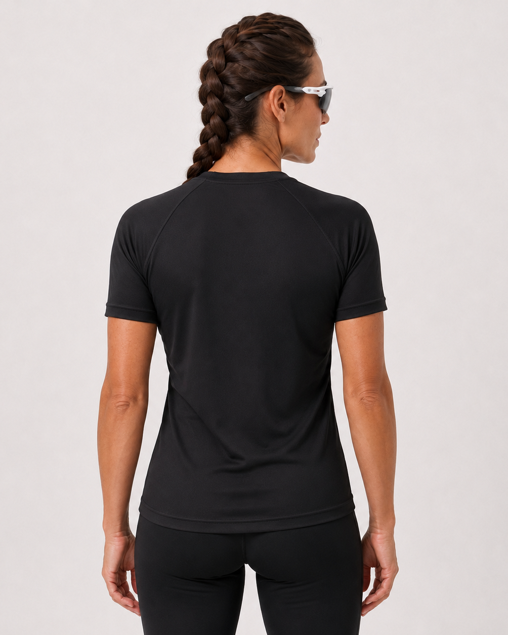 Women's Short Sleeve Running T-Shirt - Black