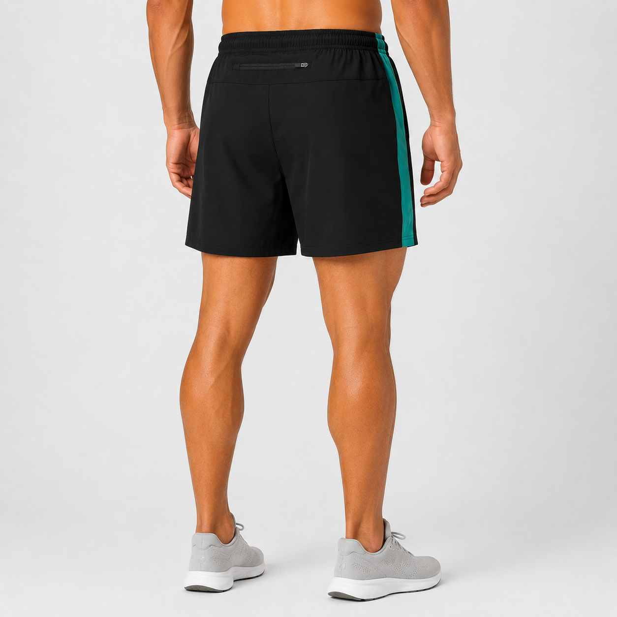 Men's Trail Running Shorts - Black/Green