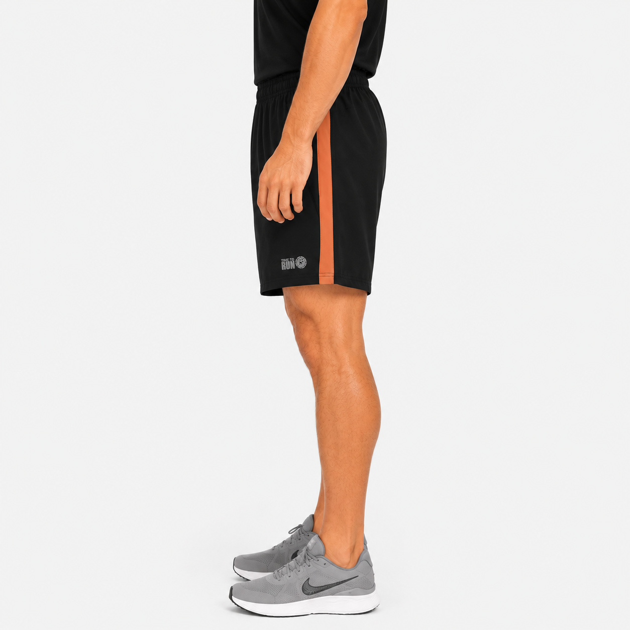 Men's Trail Running Shorts - Black/Orange