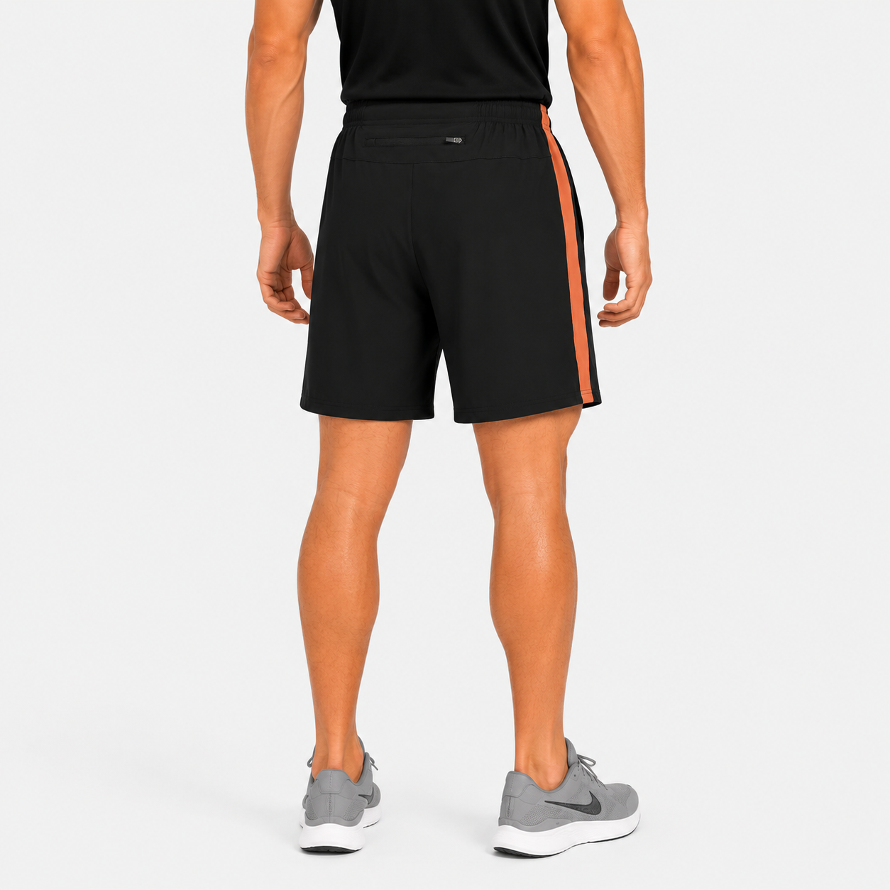Men's Trail Running Shorts - Black/Orange