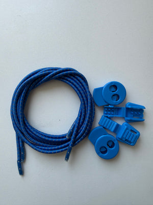 Blue Fleck Reflective Running & Triathlon Lock Laces