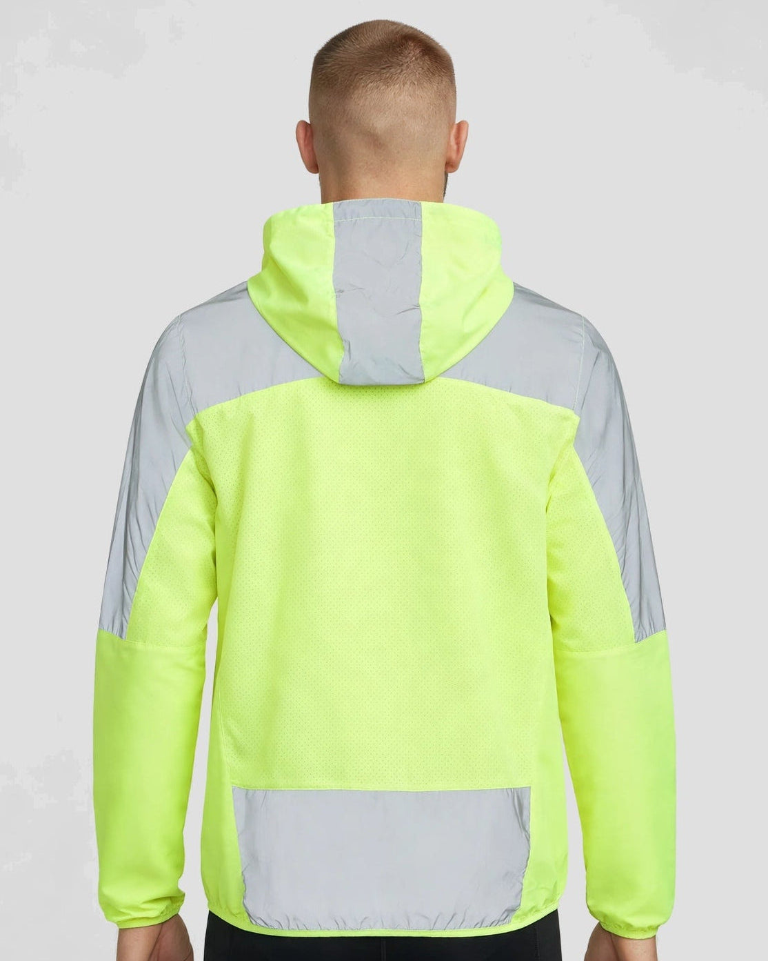 Men's Windproof Reflective Jacket - Lime Green