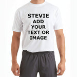 Short Sleeved Custom Running T Shirt White