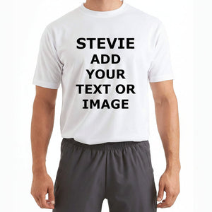 Short Sleeved Custom Running T Shirt White
