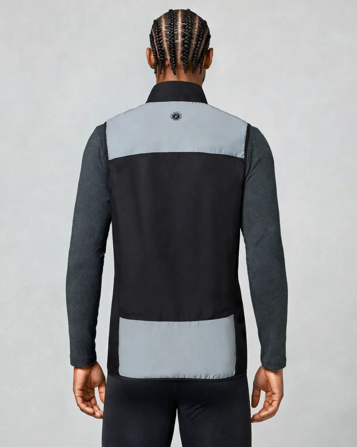 Men’s Reflective Windproof Gilet - Black