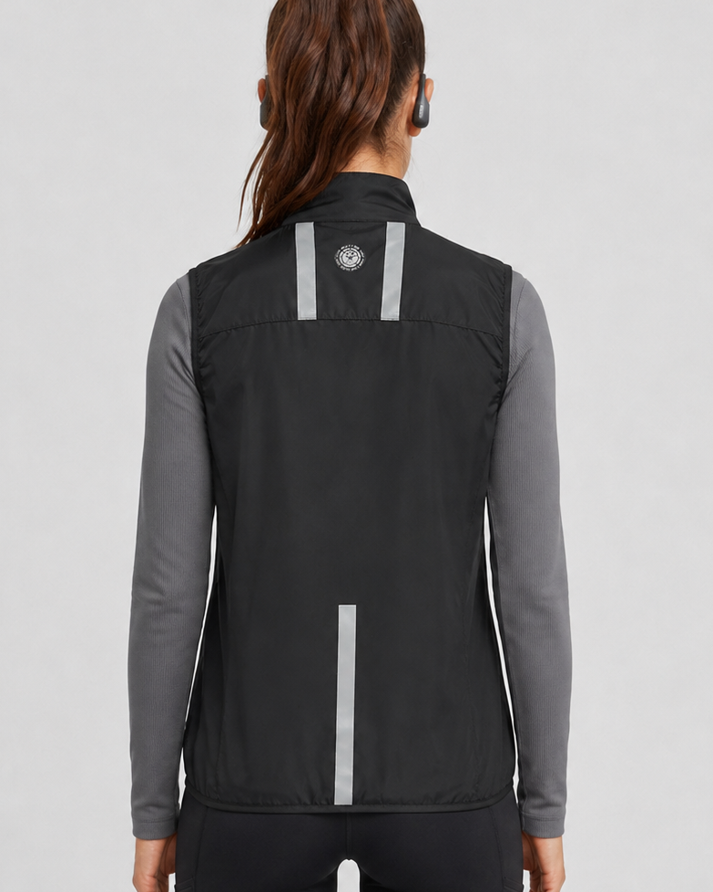 Women's Windproof Gilet - Black