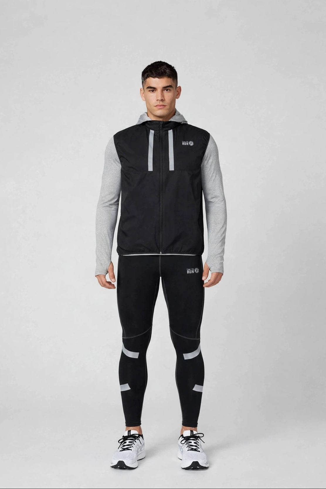 Men's Reflective Tights - Black/Lime