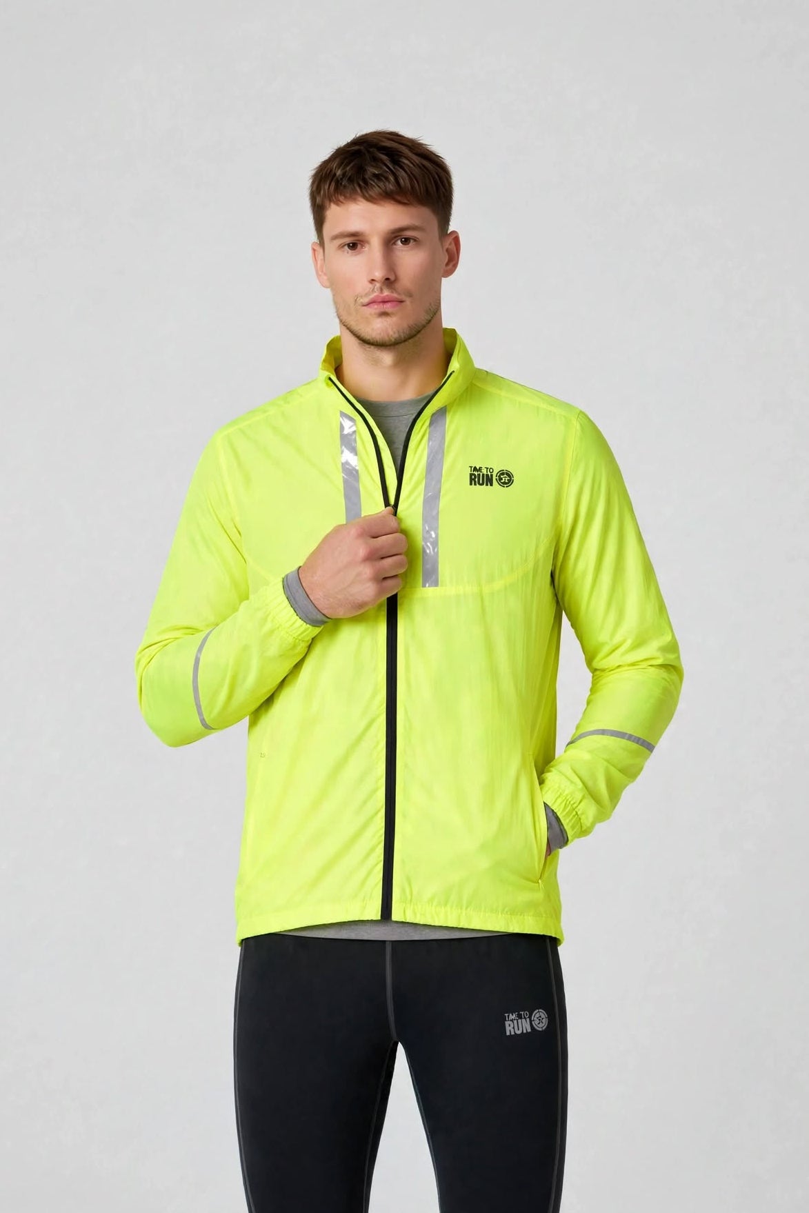 Men's Windproof Jacket - Lime Green