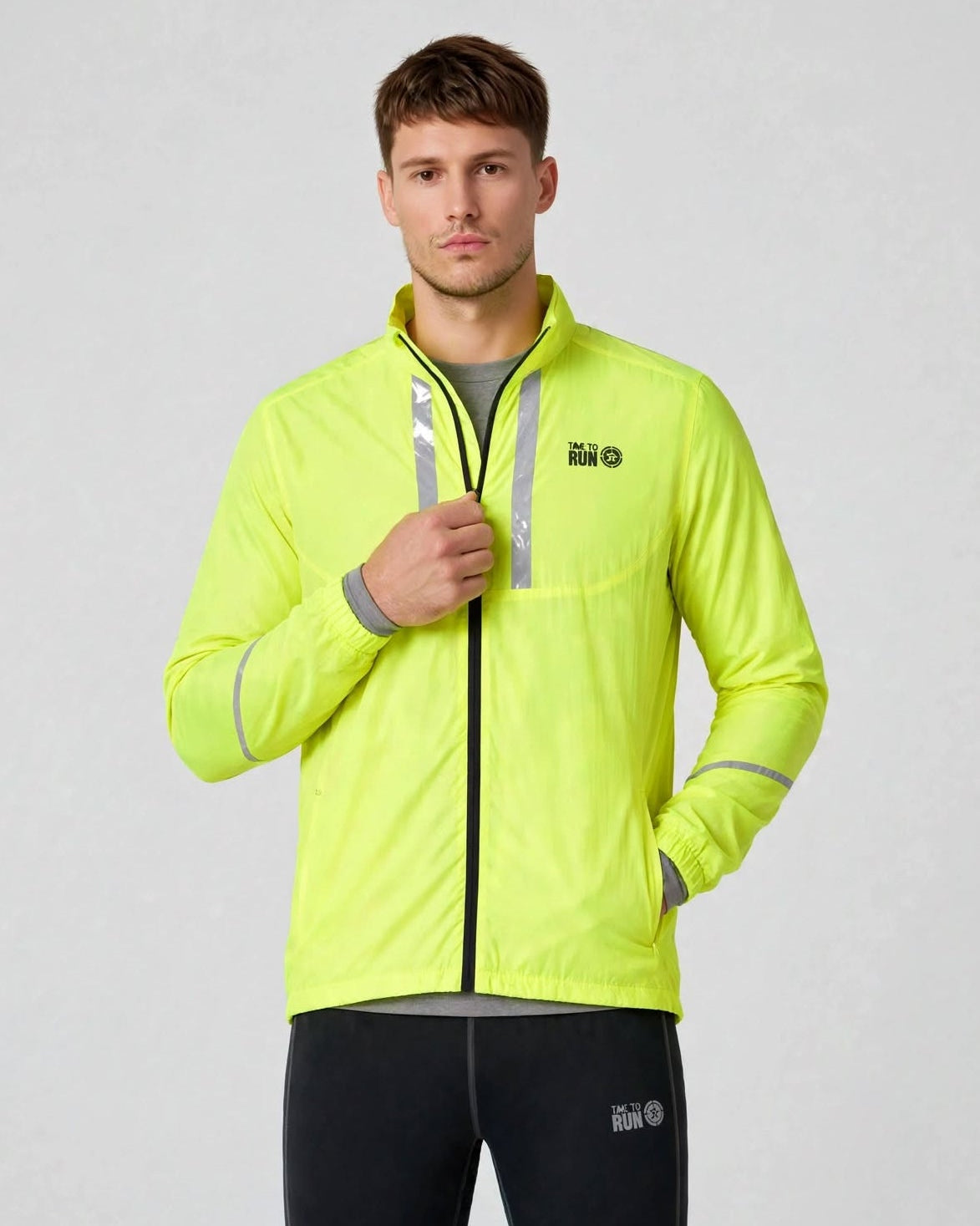 Men's Windproof Jacket - Lime Green