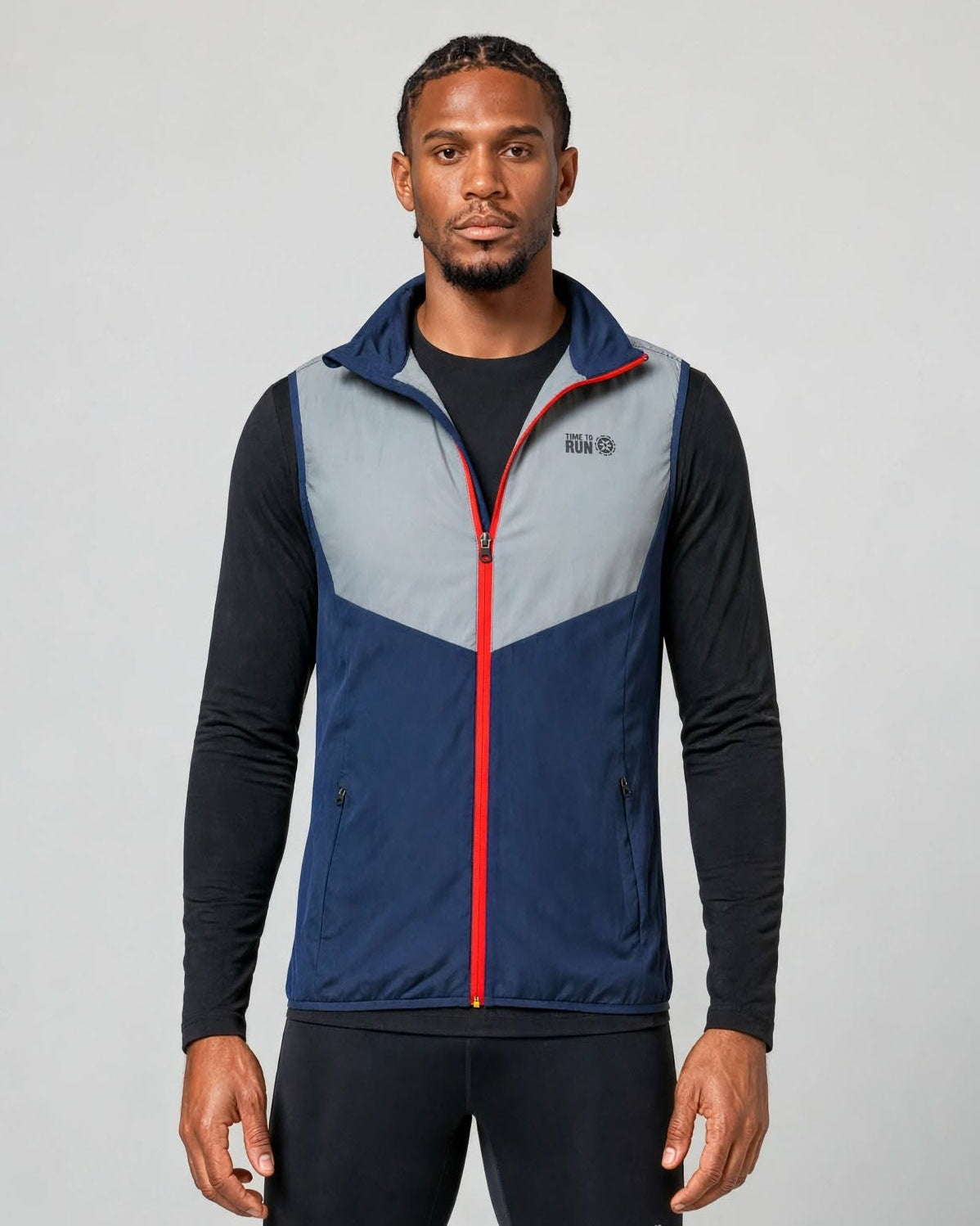 Men’s Reflective Windproof Gilet - Navy