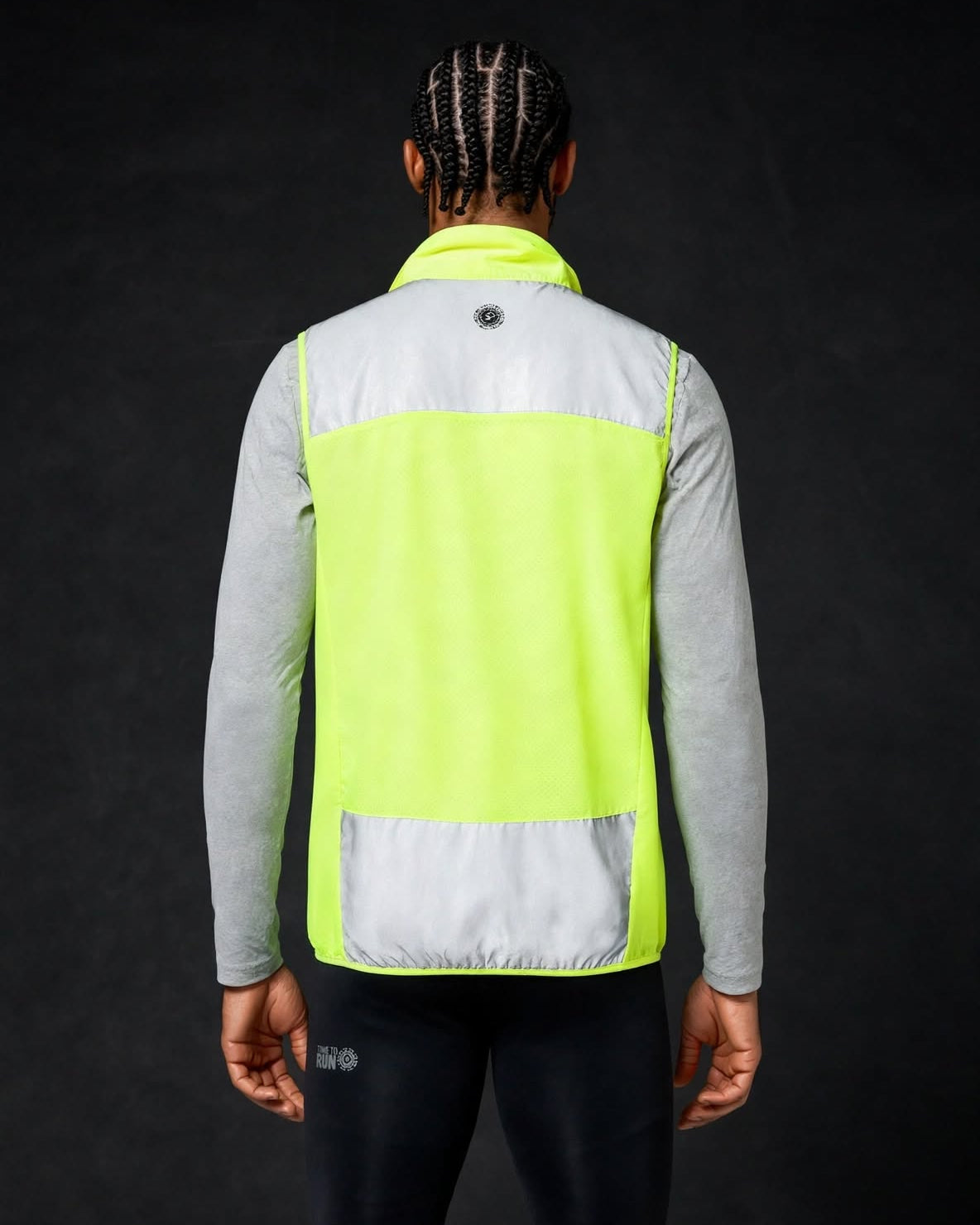 Men’s Reflective Windproof Gilet - Lime Green