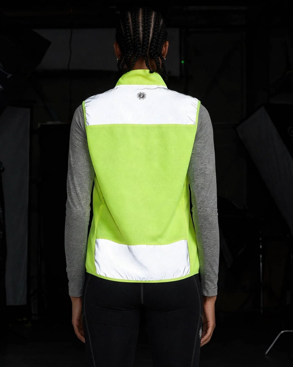 Women's Reflective Windproof Gilet - Lime