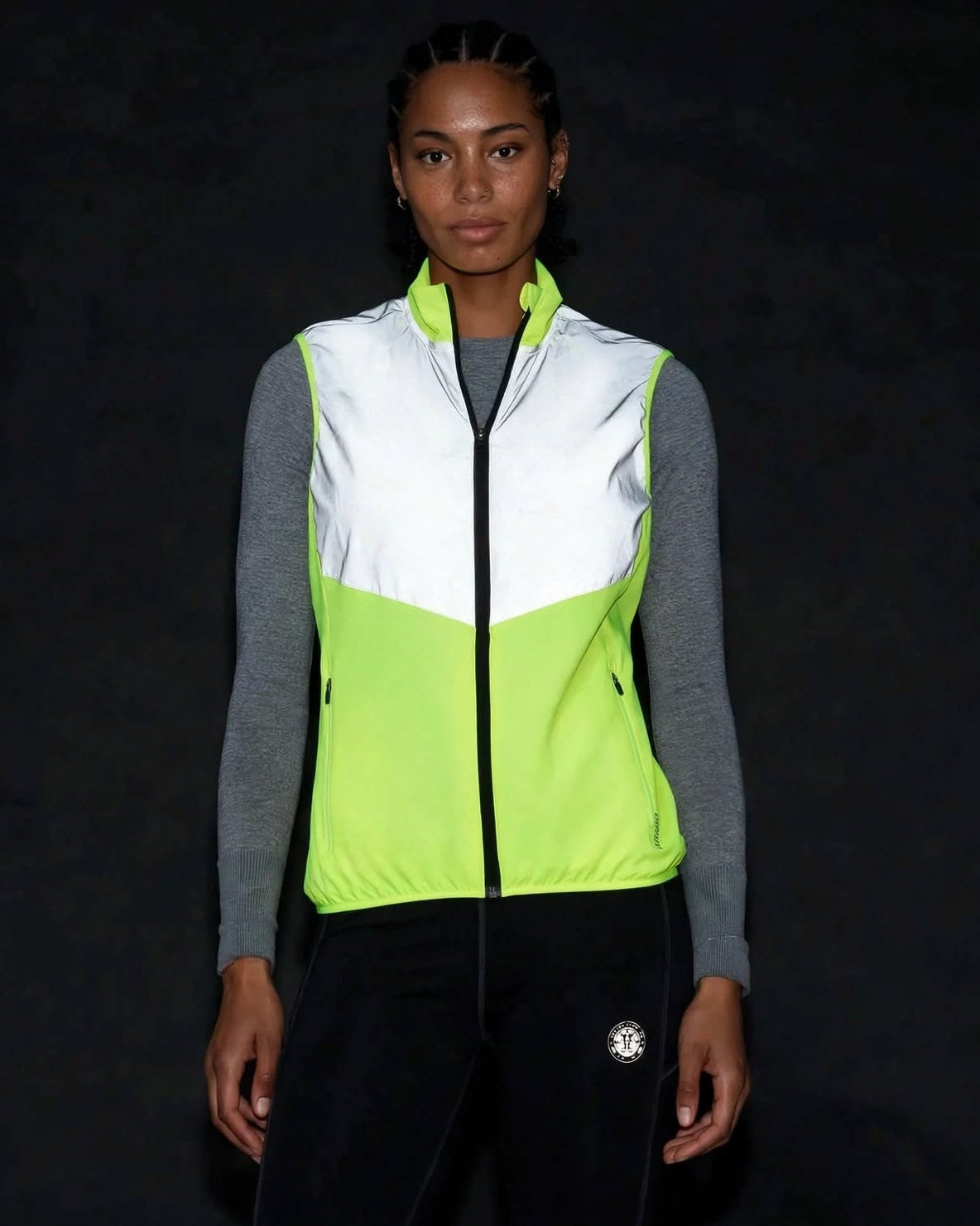 Women's Reflective Windproof Gilet - Lime