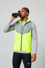 Men’s Reflective Windproof Gilet - Lime Green