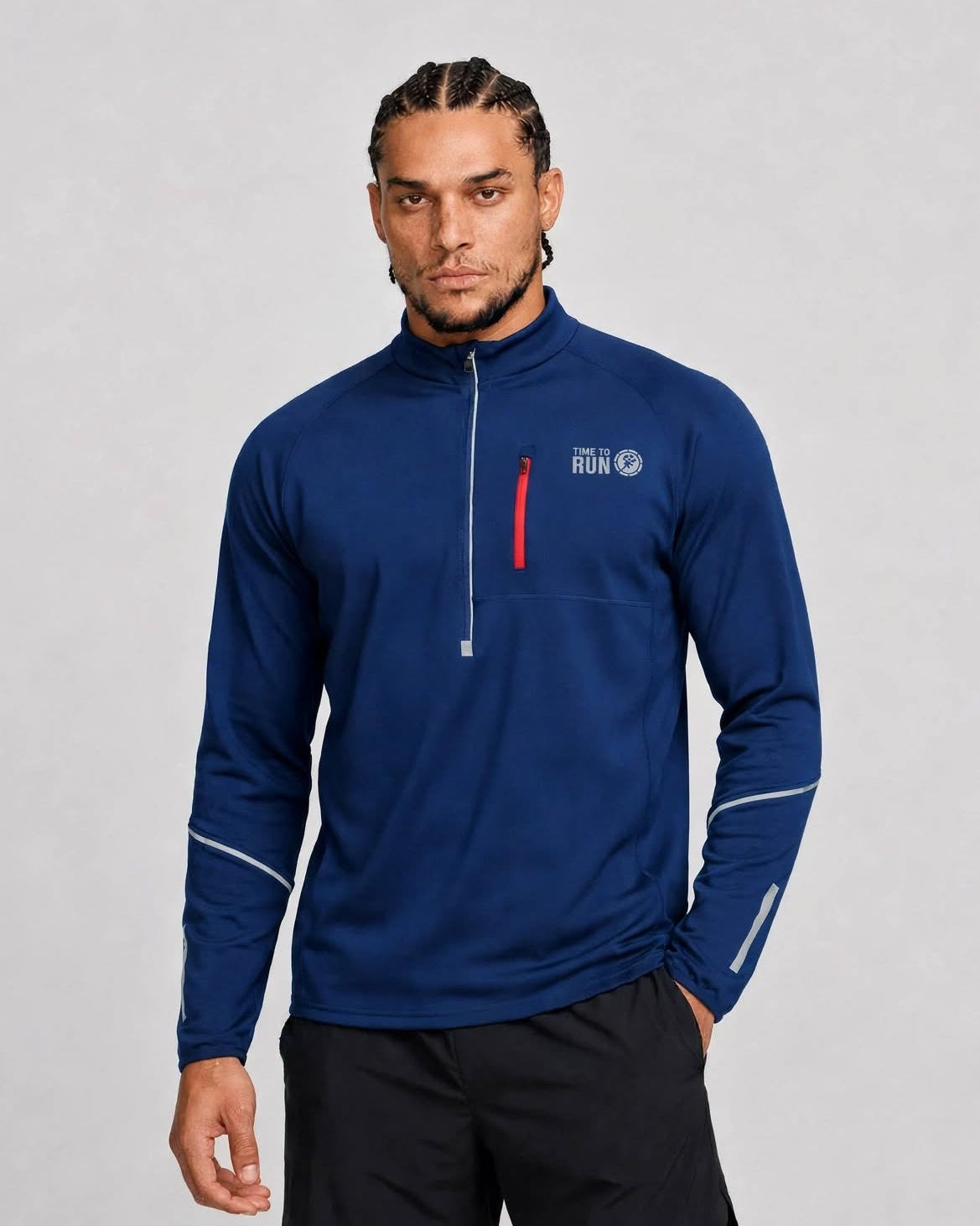 Men’s Thermal Zip Top – Navy