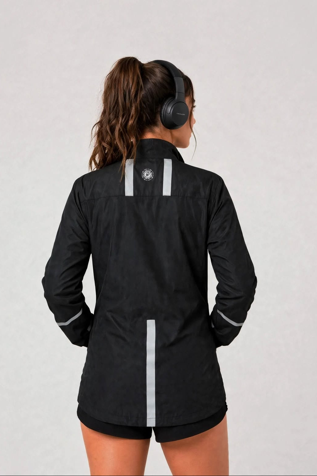 Women's Windproof Jacket - Black/Lime
