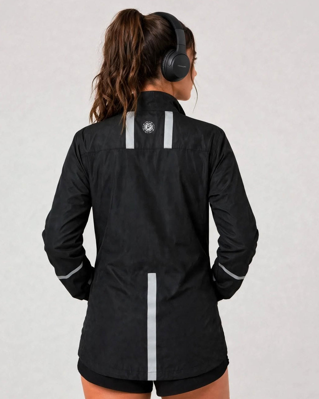 Women's Windproof Jacket - Black/Lime