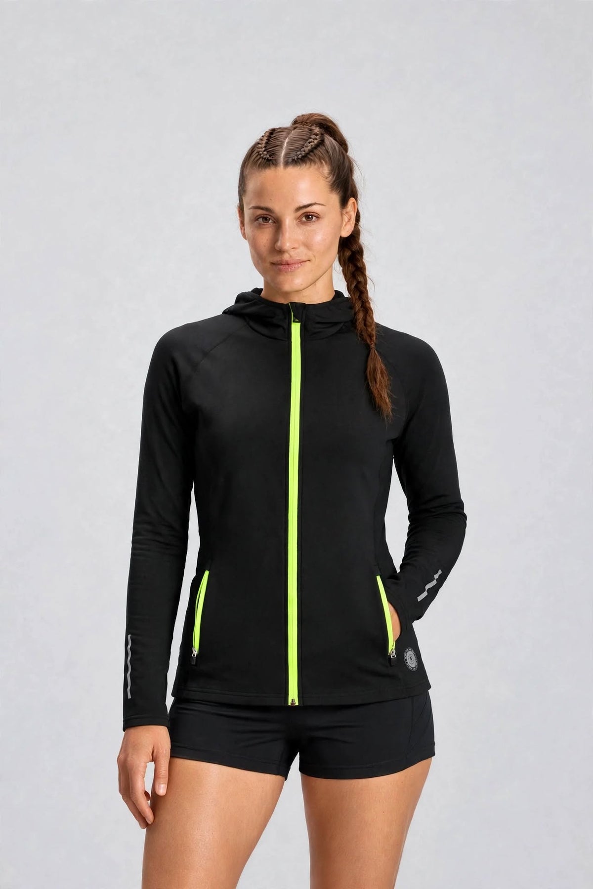 Women's Thermal Jacket – Black/Lime