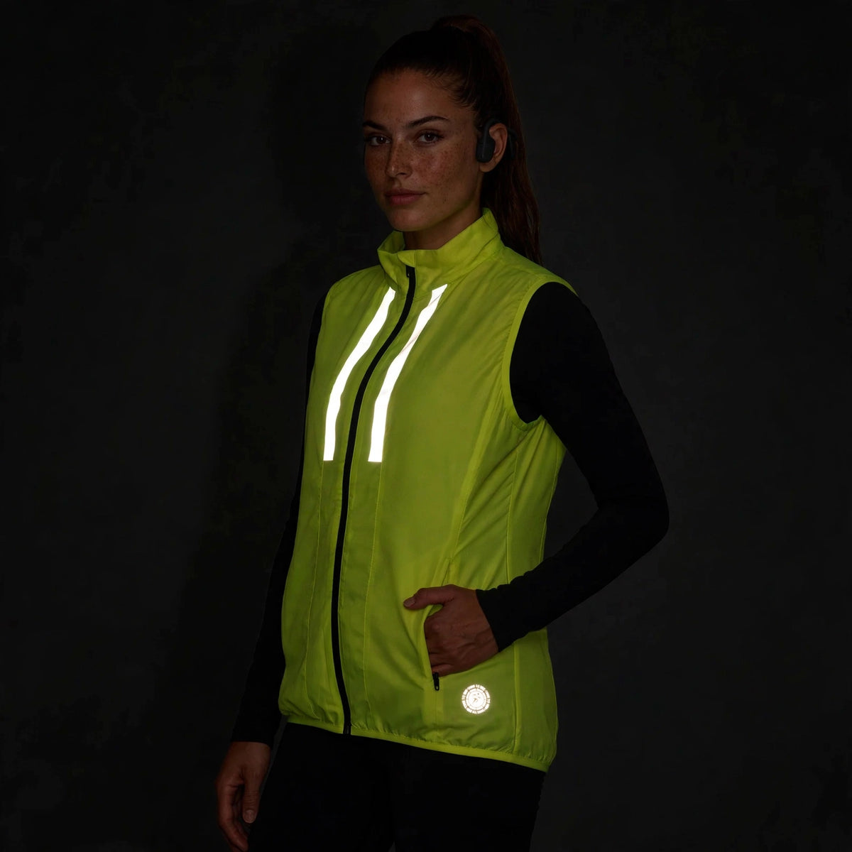Women's Windproof Gilet - Lime Green