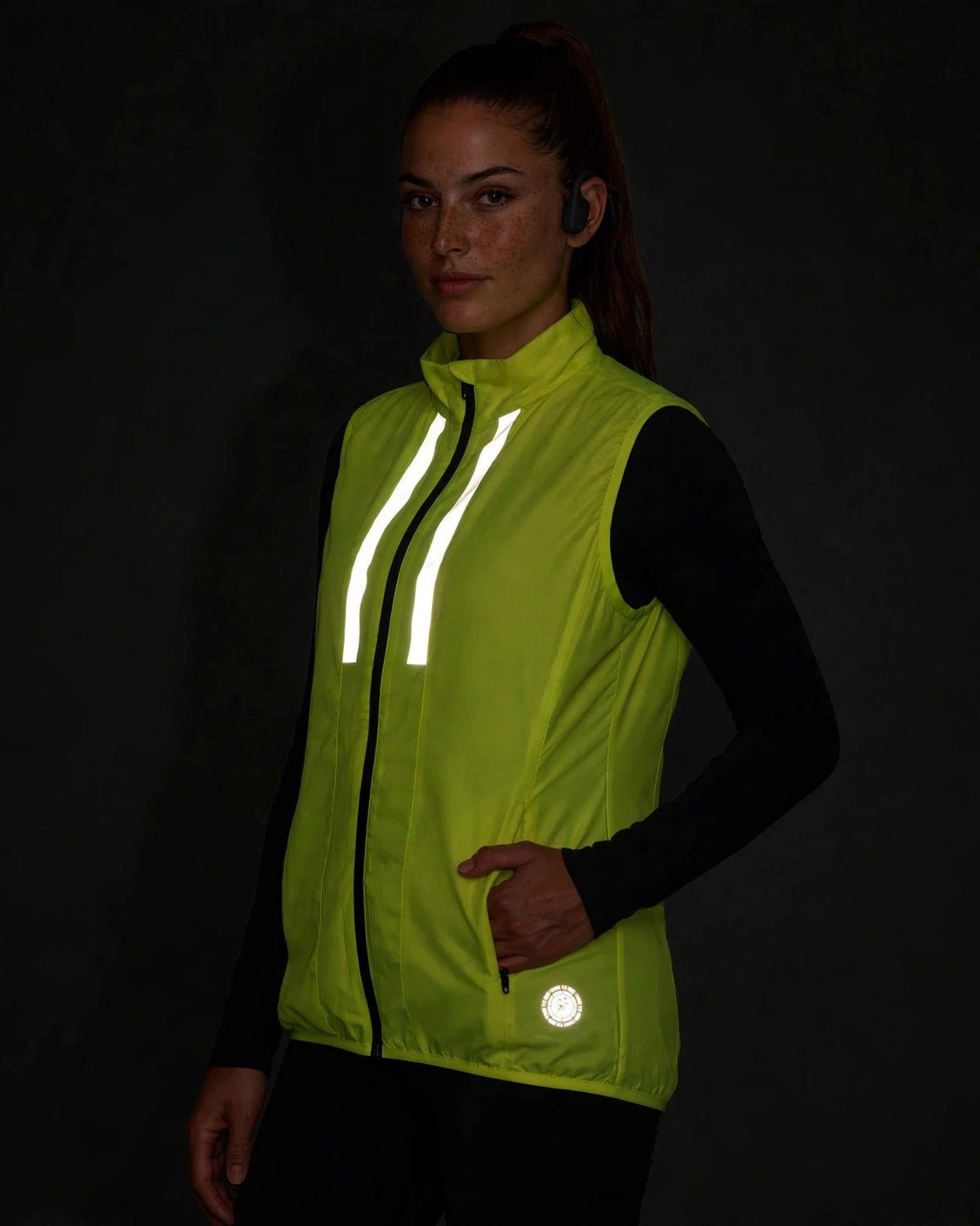 Women's Windproof Gilet - Lime Green