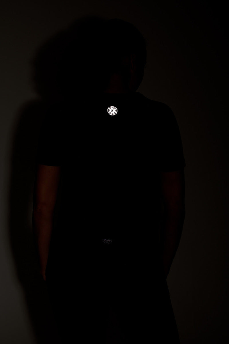 Women's Spirit Short Sleeved Training Running T Shirt-Black-Charcoal