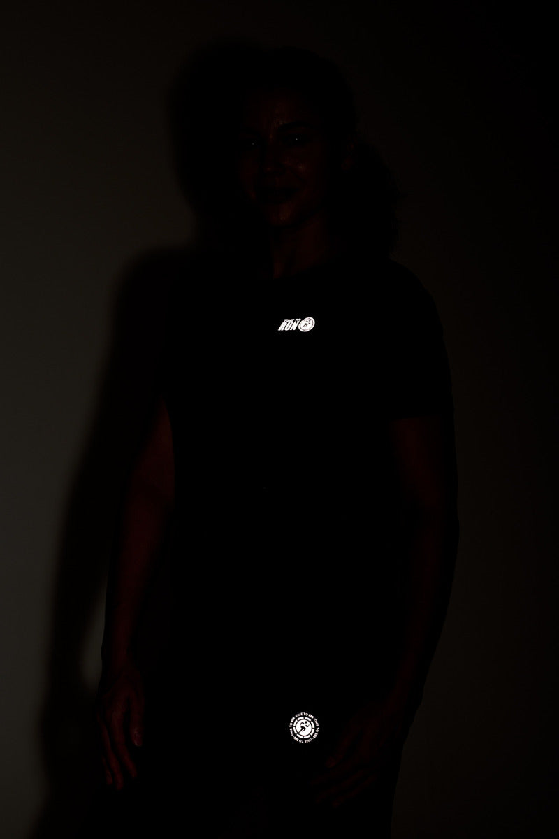 Women's Spirit Short Sleeved Training Running T Shirt-MIdnight-Charcoal