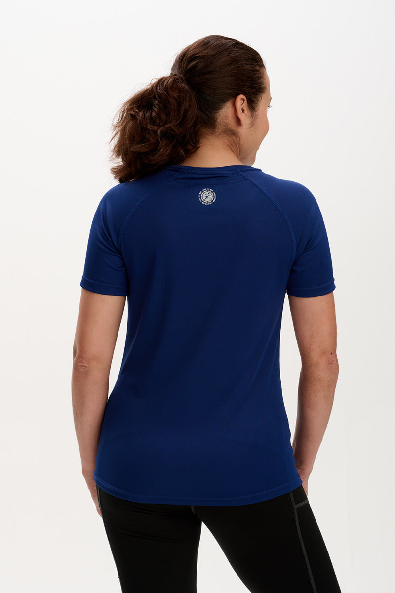 Women's Spirit Short Sleeved Training Running T Shirt-MIdnight-Charcoal